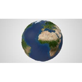 3D Artistic Topographic Globe